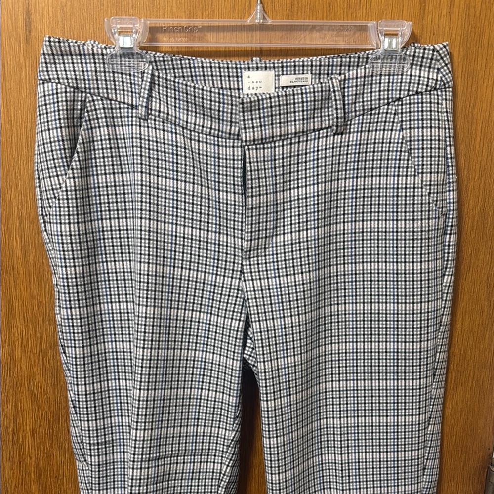 a new day Black and White Plaid Straight Leg Pants